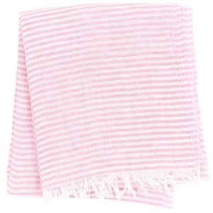 Lightweight Linen/Cotton Scarf with Eyelash Fringe